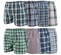 CT Men's Woven Cotton Rich Boxer Shorts Trunks Underwear 3pk Check Pattern Assorted Colour Boxer Shorts