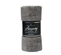 CT Popcorn Style Luxurious Throws Super Soft Warm Cosy Sofa and Bed Fleece Blankets (Charcoal, Double [150x200cms])