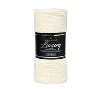 CT Popcorn Style Luxurious Throws Super Soft Warm Cosy Sofa and Bed Fleece Blankets (Cream, Double [150x200cms])