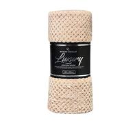 CT Popcorn Style Luxurious Throws Super Soft Warm Cosy Sofa and Bed Fleece Blankets (Oyster, Single [130x150cms])