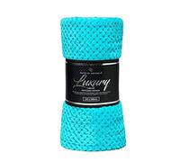 CT Popcorn Style Luxurious Throws Super Soft Warm Cosy Sofa and Bed Fleece Blankets (Teal, King [200x240cms])