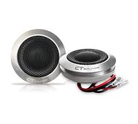 CT SOUNDS 1 Inch Silk Dome Tweeters- 4 Ohm Impedance, 100W Maximum Power Capacity, Flush Mount Ring, Voice Coil Suspended in Ferro Fluid - Meso 25mm Tweeters