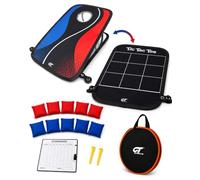 CT SPORTS 2-in-1 Portable Bean Bag Toss Game, 10 Bean Bags and a Carry Bag | Flip from target toss to noughts and crosses for quick social play at work, home, in the garden, while camping or at parties