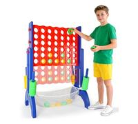 CT SPORTS Giant Four in a Row Strategy Game - Height Adjustable Premium Quality Game for Kids, Teens & Adults, Indoor & Outdoor 4 in a Row Fun for Family Game Nights, Parties and Gatherings (Giant)