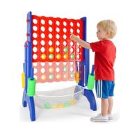 CT SPORTS Giant Four in a Row Strategy Game - Premium Quality Four in a Row Game for Kids Aged 3 and Up, Perfect for Indoor and Outdoor 4 in a Row Fun, Family Gatherings, and Parties (Giant)