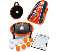 CT SPORTS Tabletop Bounce Ball Game with Mini Trampoline and 3-Hole Target | Turn office breaks, family game nights and parties into quick challenges filled with laughter and friendly competition