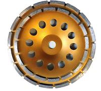 Ct&t Industrie Diamond Grinding Disc, 230 mm, 22.23 mm Hole, Industrial Quality, 46 Grit, Diamond Material, Compatible with Angle Grinder, Gold and Silver