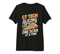 CT Tech Slicing Through Life One Scan At A Time Pizza Premium T-Shirt
