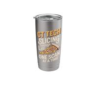 CT Tech Slicing Through Life One Scan At A Time Pizza Stainless Steel Insulated Tumbler