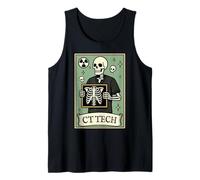 CT Tech Tarot Card Skeleton Radiology CT Technologist Tank Top