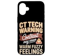 Ct Tech Warning Contrast May Cause Warm Fuzzy Feelings Case for iPhone 16 Plus