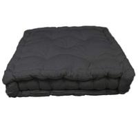 CT Thick Chunky Booster Box Style Super Soft Pure Cotton Seat Cushions For Office Outdoor Kitchen Dining Room Patio Chairs (Black, 4)