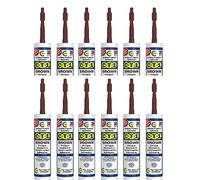 CT1 - Building Sealant & Adhesive Snag Tube 290ml for Virtually Any Material (Brown 12 Pack)