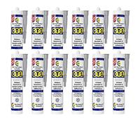 CT1 - Building Sealant & Adhesive Snag Tube 290ml for Virtually Any Material (Grey 12 Pack)