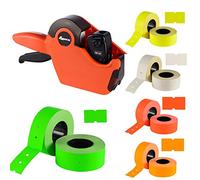CT1 Price Gun Labels Size 21MM X 12MM Retail Shop Tags, Color Fluorescent Yellow, Red, Green, Orange White, Packs of 1, 5, 10, 20, 50 Rolls (10 Roll Or 10000 Label (Pink), 21MM X 12MM)