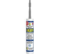 CT1 Silver TRIBRID Multi-Purpose Sealant & Adhesive - Bathroom, Shower & Window Sealant - Odourless - Anti Mould Waterproofing Sealant Adhesive - Vibration Resistant & Flexible - 290ml