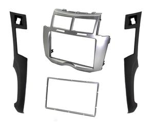 CT24TY22 For Toyota Yaris 2007 Stereo Radio Double Din Silver Facia Fascia Panel
