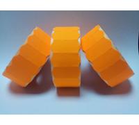 CT4 26mm x 12mm Price Gun Labels - Fluorescent Orange Permanent - 10 Rolls / 15,000 Labels