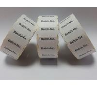 CT4 26mm x 12mm Price Gun Labels - Printed 'Batch NO.' - 30 Rolls / 45,000 Labels