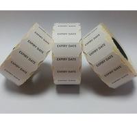 CT4 26mm x 12mm Price Gun Labels - Printed 'Expiry Date' - 30 Rolls / 45,000 Labels