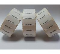 CT4 26mm x 12mm Price Gun Labels - Printed 'Plus VAT' - 30 Rolls / 45,000 Labels