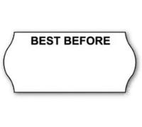 CT4 26mm x 12mm Sato Kendo 26 / Samark 26 Price Gun Labels White Pre Printed Best Before 10 Rolls 15,000 Labels