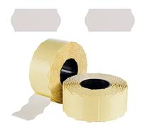 CT4 Price Gun Labels Size 26MM X 12MM Retail Shop Tags, Color Fluorescent Yellow, Red, Green, Orange White, Packs of 1, 2, 4, 6, 8, 10, 20, 30 Rolls (26MM X 12MM, 1 ROLL (White) OR 1500 Labels)