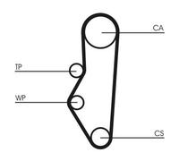 CT525K1 Timing Belt Kit Fits Citroen BX Break Visa ZX Peugeot By Continental