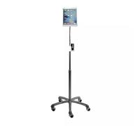 Gooseneck Floor Stand - CTA Heavy-Duty, Secure and Height-Adjustable Gooseneck Floor Stand for iPad 7th/ 8th/ 9th Gen 10.2", iPad Air, Surface Pro 4, & Other 7-13" Tablets, (PAD-SHFS) - Silver