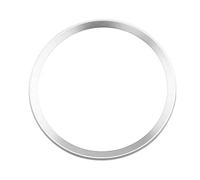 CTAB Car Styling Auto Steering Wheel Hub Cover Accessories Decoration Sticker Ring Case For A-u-d-i A1 A3 S3 A4 A5 S5 A7 S7 Q3 Q5 TT(Silver)