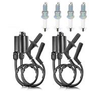 CTAB Ignition Coil Pack & Spark Plug + Cap For H0nda VT1100 Shadow 1100 Shadow Spirit Aero ACE Sabre 1100 1987-2007