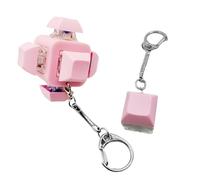 CTALBFF Keyboard Fidget Toy Keyboard Fidget Keychain Decompression Toys Keyboard,Cute Button Fidget Keychain,Keyboard Fidget Clicker Toy for Adults Teens(Pink)