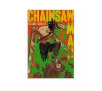 CTATOGE Chainsaw Man Anime Poster Canvas Painting Wall Art Picture Home Decor Print For Bedroom Living Room 16x24inch(40x60cm) Unframe-style