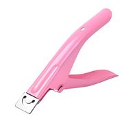 CTCOIJRN Nail Clipper, 1PC Luxury Stainless Steel Head Nail Clipper Acrylic Gel French False Nail Tips Cutter Clipper Girl Nail Care Tools(Pink)
