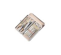 CTCOIJRN Nail Clipper， Gold Manicure Kit Nail Clippers Set 16 in 1 Grooming Kit Stainless Steel Professional Pedicure Kit,Nail Tools with Travel Case