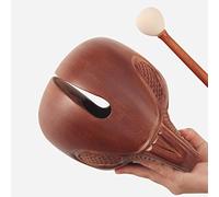 CTCOIJRN Temple Block Zen Drum, Buddhist Percussion Instrument with Mat Mallet Cushion, Buddhist Monk Desktop Decoration for Home Temple Block Office(3.5inch)