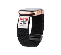 Ctctoo Bible Verse NFC Apple Watch Band Magnetic Nylon, Compatible with Apple Watch Series 1-10 SE Ultra 38mm 40mm 41mm 42mm 44mm 45mm 46mm 49mm, Sport Adjustable Strap for Women Men (Black)