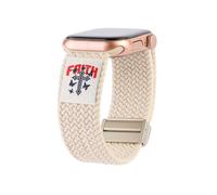 Ctctoo Bible Verse NFC Apple Watch Band Magnetic Nylon, Compatible with Apple Watch Series 1-10 SE Ultra 38mm 40mm 41mm 42mm 44mm 45mm 46mm 49mm, Sport Adjustable Strap for Women Men (Starlight)