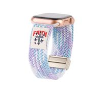 Ctctoo Bible Verse NFC Apple Watch Band Magnetic Nylon, Compatible with Apple Watch Series 1-10 SE Ultra 38mm 40mm 41mm 42mm 44mm 45mm 46mm 49mm, Sport Adjustable Strap for Women Men (Lavender)