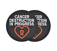 Ctctoo Cancer Destruction in Progress Embroidered Patch - Iron-On or Sew-On Motivational Cancer Fighter Patch - Awareness Gift for Cancer Survivors, Warriors, Chemo Support