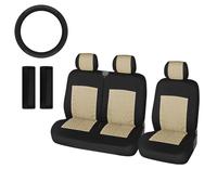 CTCYWLWAYZ Car Seat Cover 2+1 Car Seat Covers Protector For Mercedes For Sprinter 2002 For Vito(Upgraded BEIGE)