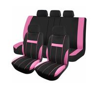 CTCYWLWAYZ Car Seat Cover Car Seat Covers Polyester Fabric Universal Size Fit Most SUV Truck With 3 Zippers(PINK)