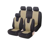 CTCYWLWAYZ Car Seat Cover For SEAT For Ateca For Arona For Ibiza For Leon For Toledo For Leon ST CUPRA Car Seat Cover Cushion Protector(5Seats-Beige)