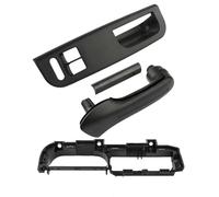 CTCYWLWAYZ Interior Door Handles for VW for Golf MK4 4Pcs Carbon Fiber Interior Door Handle Cover Bezel & Switch Holder 3B 1867171 D 1J 4867180(Black Set)