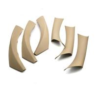 CTCYWLWAYZ Interior Door Handles LHD Door Panel Grab Handle Covers Carbon Fiber Texture Armrest Protective Trim for B&MW E90 E91 3-Series Sedan Wagon 2004-2012(Beige)