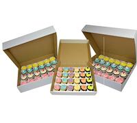 CTD 24 Cupcake Heavy Duty White Corrugated Cupcake Box With 6m Hole Divider