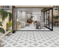 CTD Luna External Porcelain Paving 1000 x 1000 x 20mm, Grey/White Stone-Effect