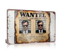 CTDF Bar Accessories For Man Cave Vintage Wanted Poster: The Double Mystery Of Jakt Blues And Eluvo Tin Sign Cool Room Accessories For Teens Boys Backyard Bar(30X40CM)