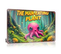 CTDF Cool Room Accessories For Teens Boys The Man-Eating Plant: A Cute Forest Adventure Tin Sign Bar Metal Tin Sign Funny Tin Signs Vintage(30X40CM)