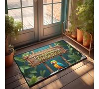 CTDF Door Mats Indoor Entrance Welcome To Your Little Piece Of Paradise: A Tropical Haven Doormat Doormats With Sayings Winter Doormat Outdoor(65X90CM)
